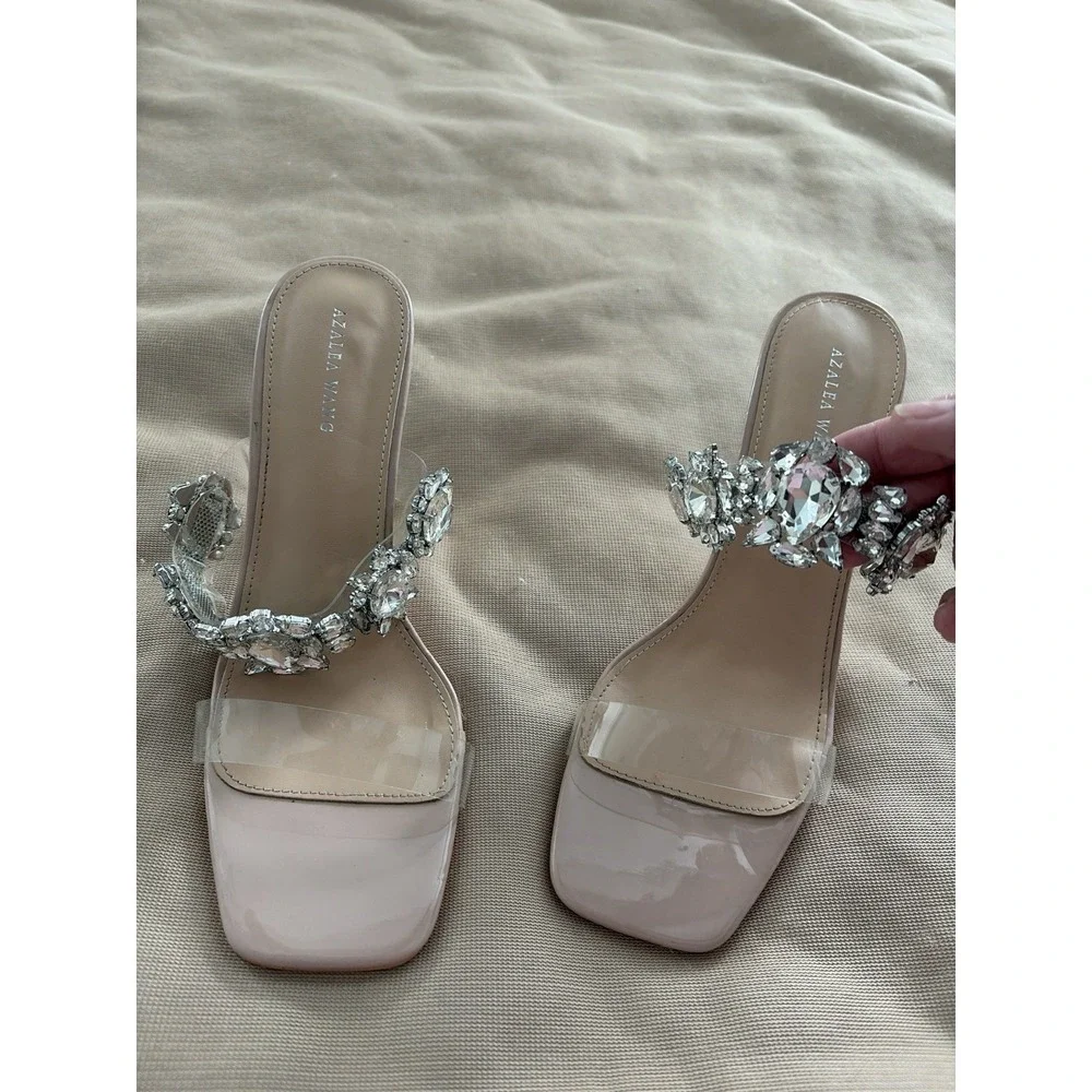 AZALEA WANG Wedding Sandals in Nude Women's Size 10 Narrow width